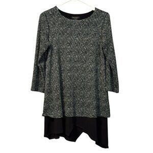 Eva Varro Tunic‎ Shark Bite Hem Size Small USA Made Modern Designer Career City